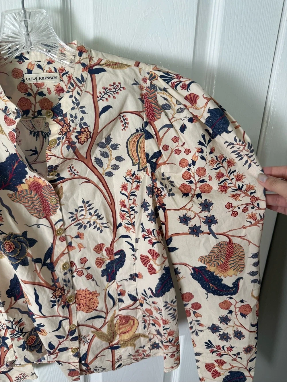 Ulla Johnson Harriet Floral Puff Sleeve Blouse 0